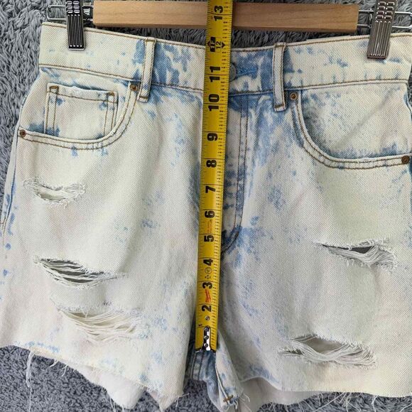 NWT PACSUN High Rise Icon Short Jean Cutoff Raw Hem Distressed Denim Women's 26 - Picture 5 of 12